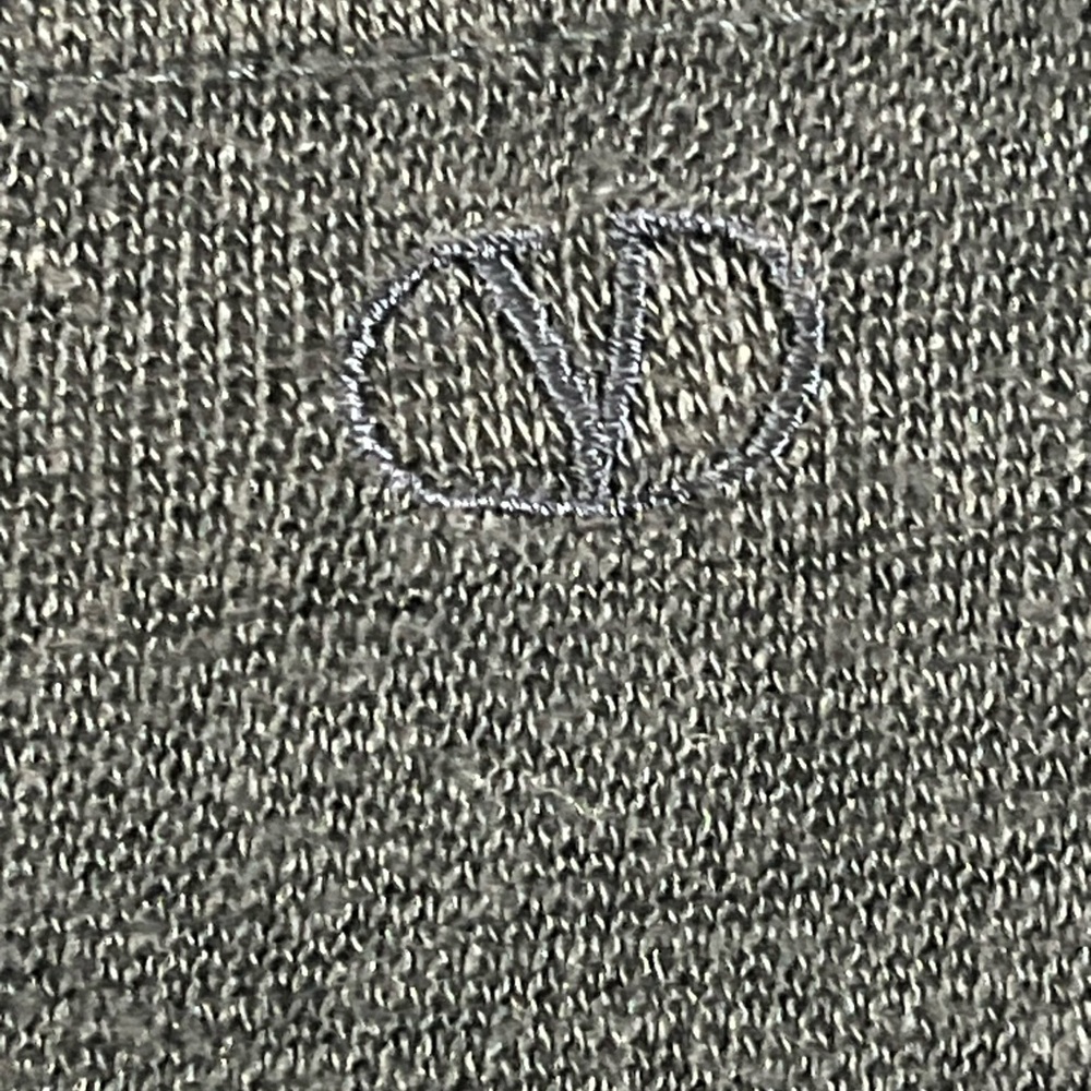 Vtg Valentino studio linen polo shirt navy extra large - Picture 3 of 8